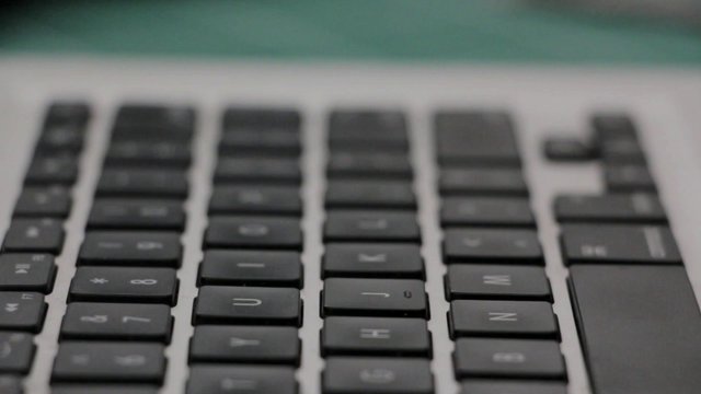 Keyboard Typing on Laptop
