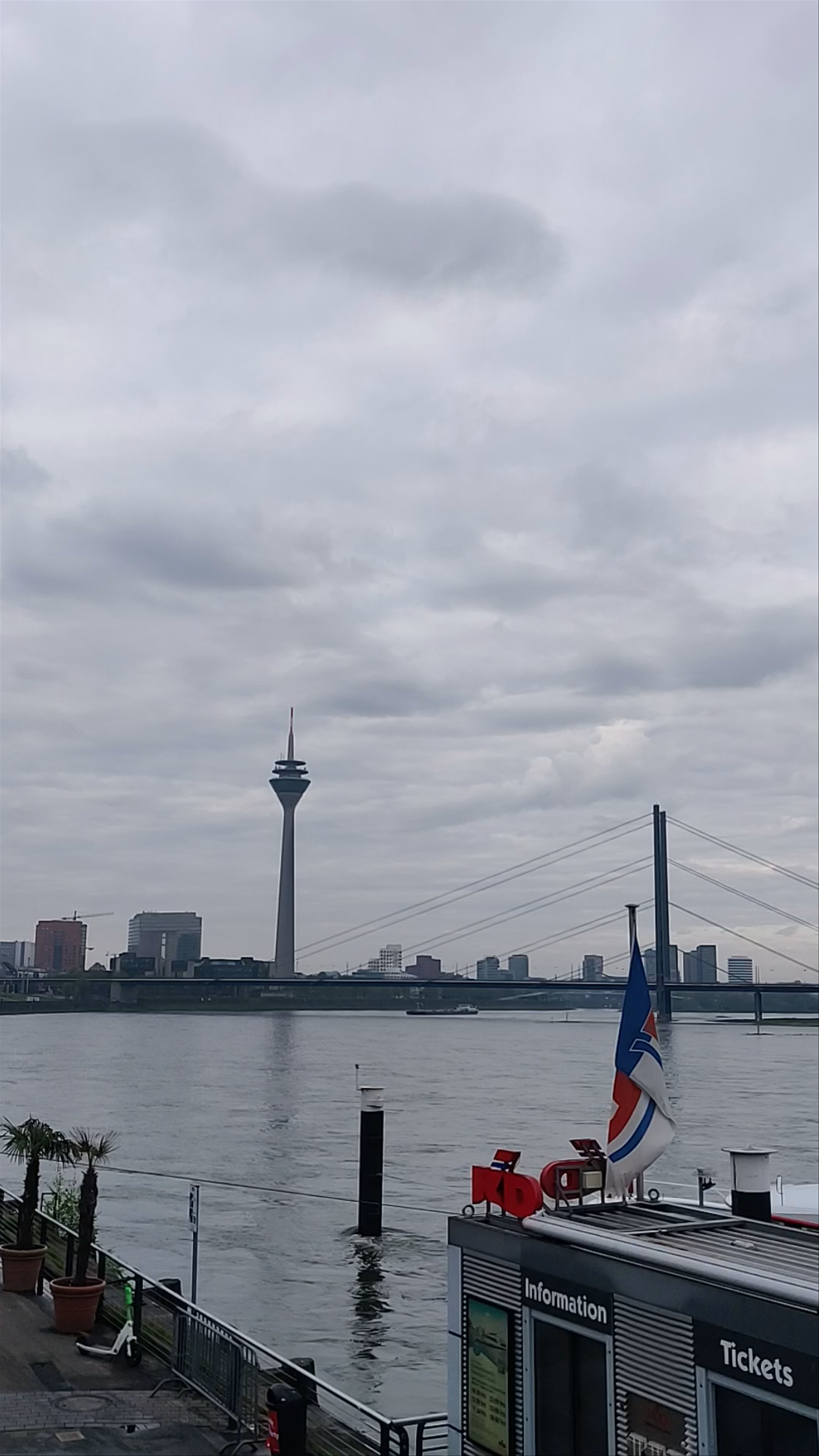 Rheinwerft Riverside View and Skyline of Düsseldorf