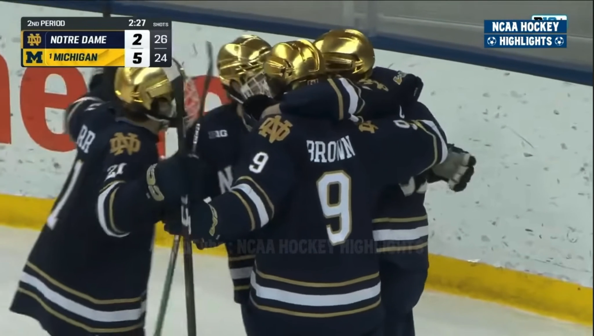 Caeden Carlisle Nets First NCAA Goal for Notre Dame!