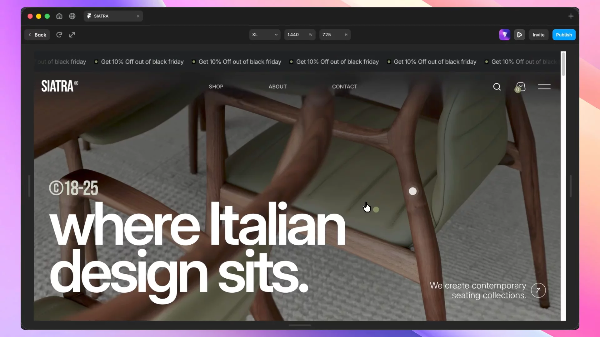 SIATRA IS FREE!grab yours and lift those hearts to help us market this piece of art⚡️Siatra is an e-commerce template integrated with ShopiFrame to make connecting to Shopify easier and smoother.check it out:https://siatra-shopiframe.framer.website/