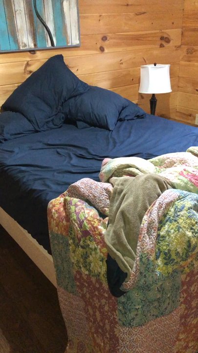 Shawnee Forest Cabins - Bedroom larger - Vacation Rentals Near Me - Herod, Illinois