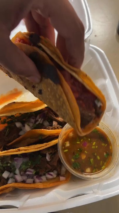 El Cilantro - Tortillas filled with birria beef and cheese dipped in this delicious stew broth. - Mexican Near Me - Petoskey, Michigan