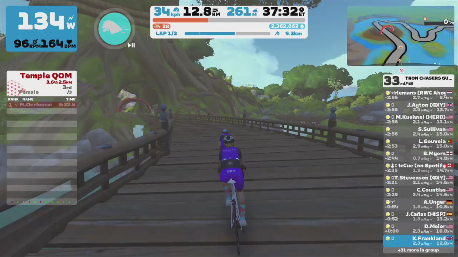 Zwift - Group Ride: TRON CHASERS GUIDE TO THE GALAXY [1.8-2.4 WKG] CAT D (D) on Kappa Quest in Makuri Islands