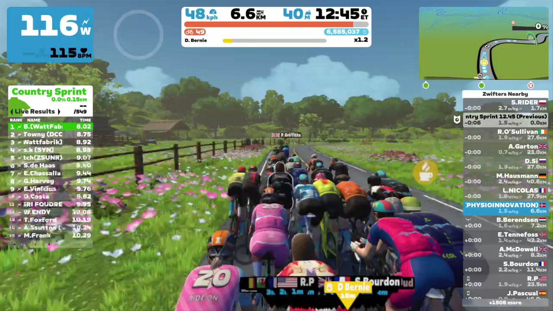 Zwift - Pacer Group Ride: Wandering Flats in Makuri Islands with Bernie