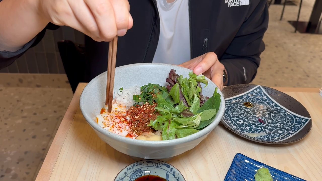 Kenzoku Mazesoba - Look at that yolk flow! - Noodles Near Me - Boston, Massachusetts