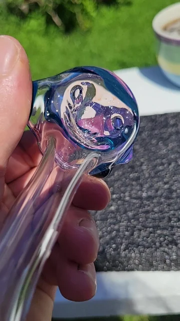Preview pic of Bubble hash spoon #45 large star gazer and peacock