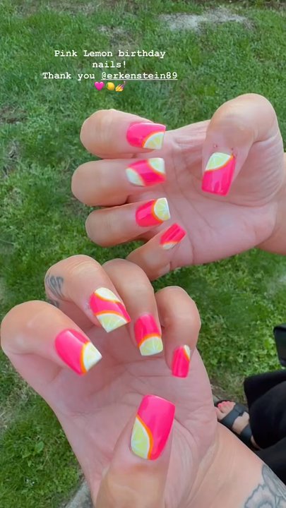 Le Nails - Pink lemon nails!!! - Nail Salons Near Me - Clackamas, Oregon