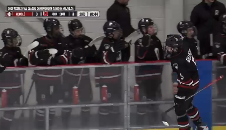 Deacon Gillespie's Tying Goal in Rebels Fall Classic Finals