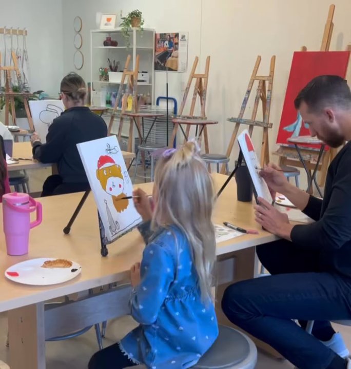 Purple Brush Art - Parents and Kids Class - Art Classes Near Me - Naperville, Illinois
