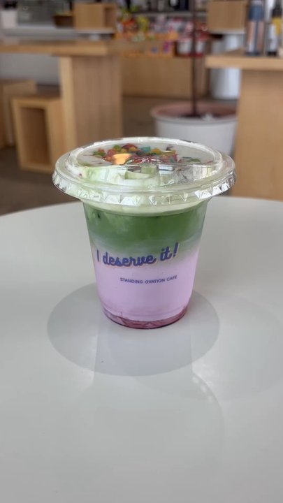 Standing Ovation Cafe - "Small" fruity pebbles matcha - Coffee & Tea Near Me - Sunnyvale, Texas