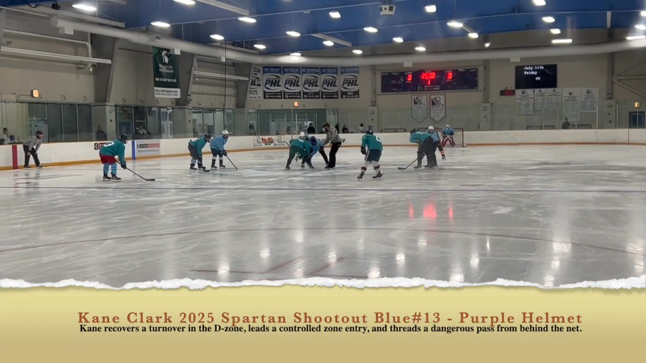Kane Clark Hat Trick Performance vs Team White/Teal – Spartan Shootout 2025