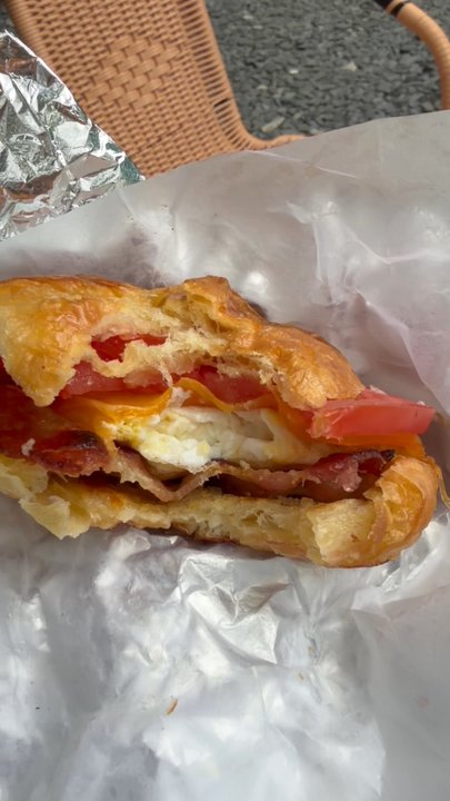 Parkgrounds Café | Specialty Coffee Atlanta - RTown with bacon, Chai Tea, and a treat of chicken for Kiska - Coffee & Tea Near Me - Atlanta, Georgia