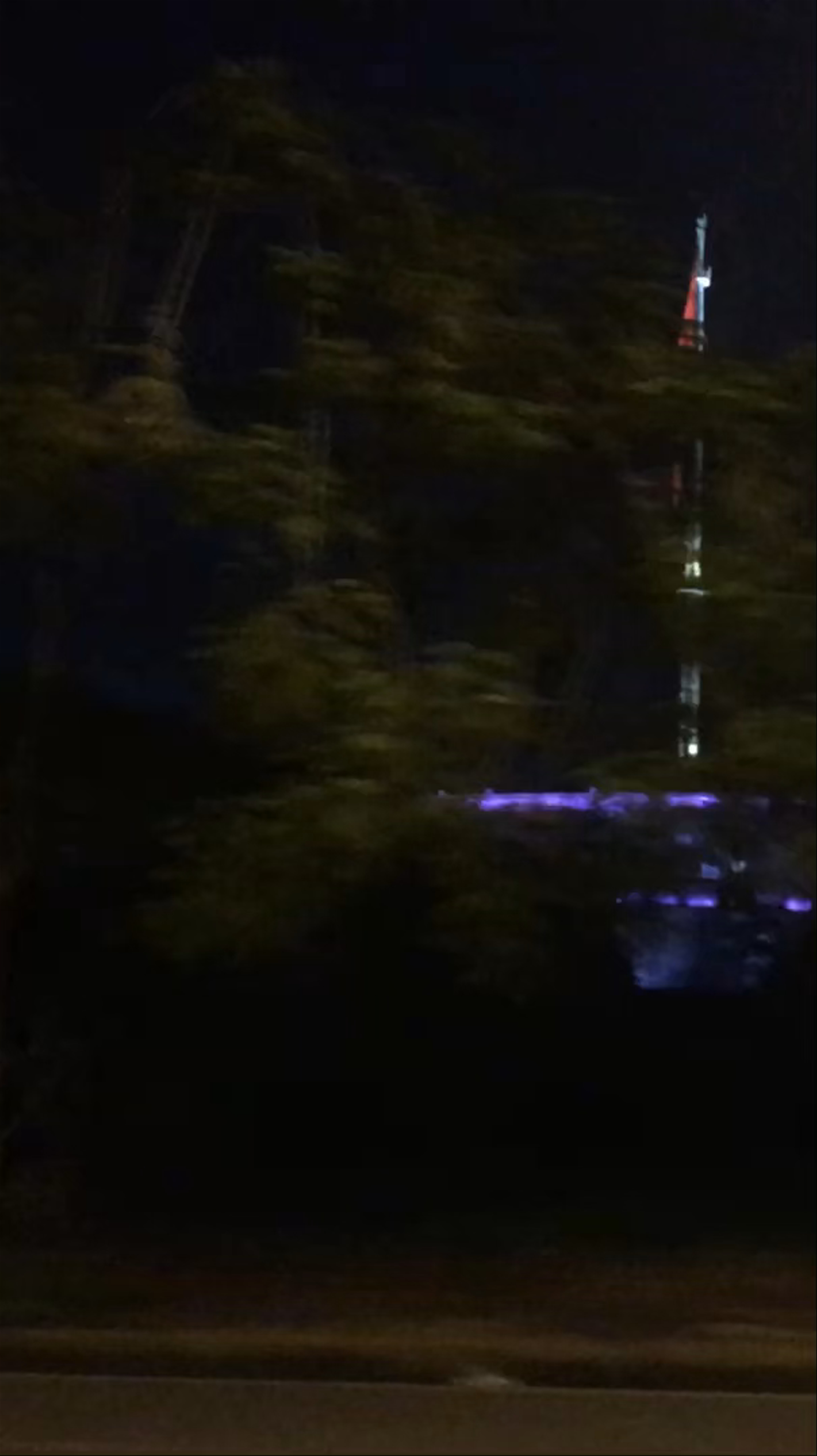 The Flag Tower at Night – Illuminated Historic Landmark in Hue, Vietnam