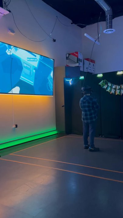 Titan VRcade - This is my son testing it out before we booked our event. - Virtual Reality Centers Near Me - Yuba City, California