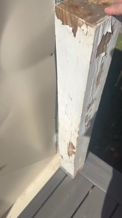 Davis Handyman - Another post used for our front porch railing. Wobbly and in front of our elevator door - Handyman Near Me
