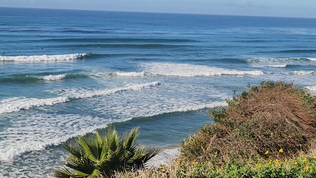 Swami's Beach - Tons of surfers on xmas  morning! - Beaches Near Me - Encinitas, California