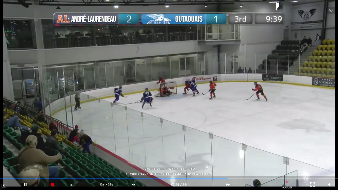 Jacob Christianson: QCHL Goals Showcase 25/26 | Cégep Outaouais Griffons