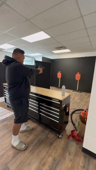 Byrna Less Lethal Leeward - Friend trying out the Byrna at the range - Guns & Ammo Near Me - Waipahu, Hawaii