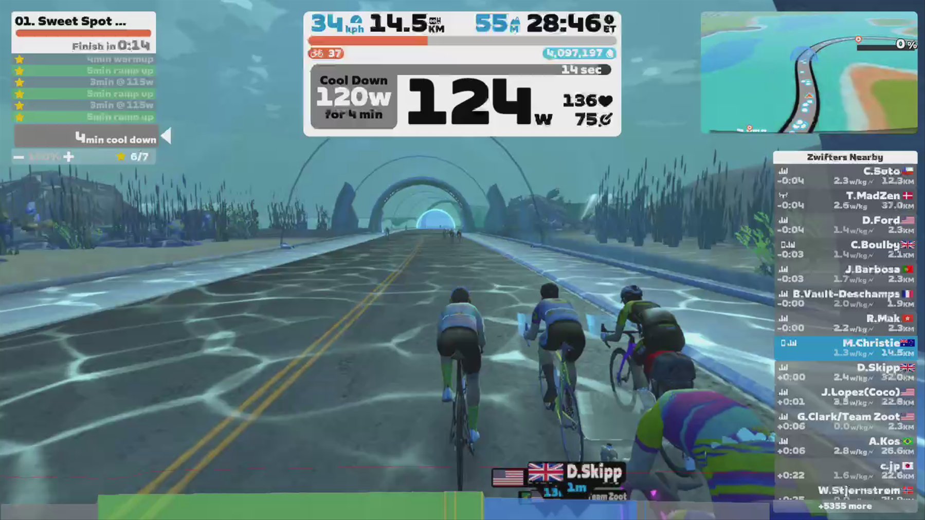 Zwift - 01. Sweet Spot Foundation [Lite] on Countryside Tour in Watopia