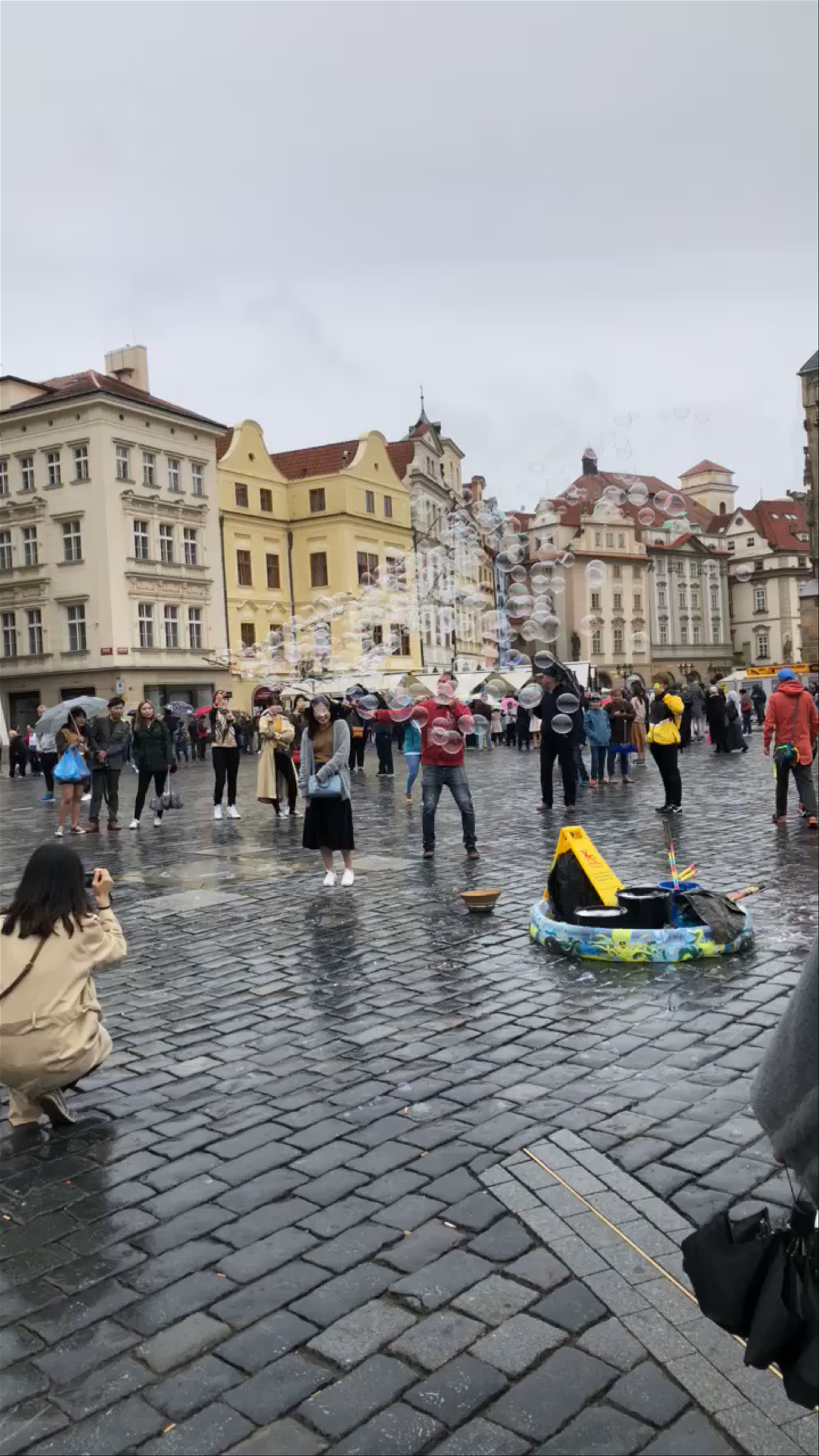 Enchanting Bubble Performance at Old Town Square, Prague