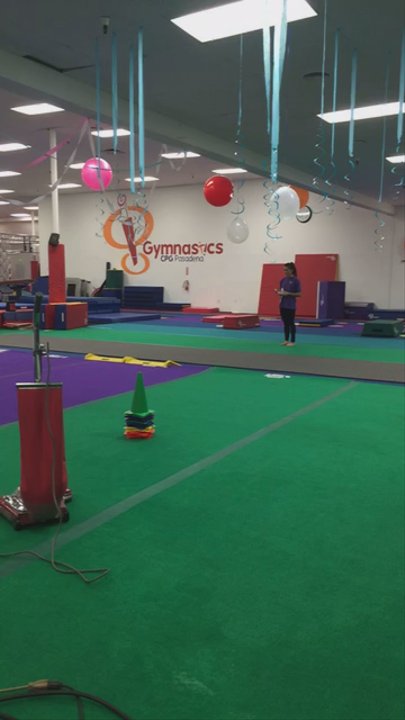 CPG Pasadena - The instructor let the kids take a peak into the princess house when class was over - Gymnastics Near Me - Pasadena, California