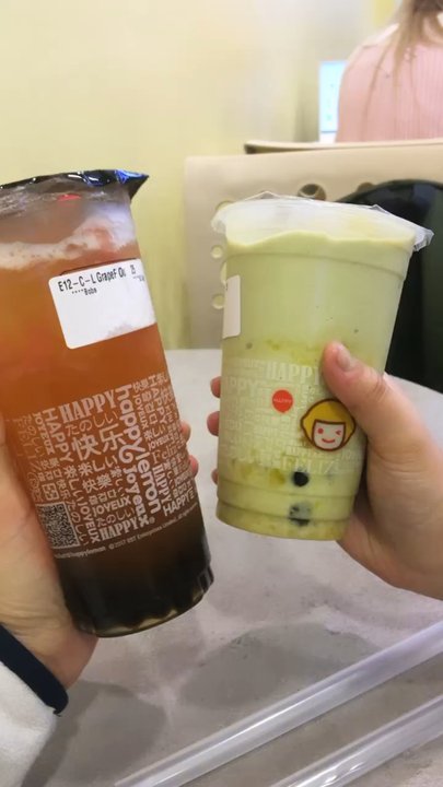 Happy Lemon - grapefruit oolong tea and mango matcha~ both were superb!! - Bubble Tea Near Me - Berkeley, California