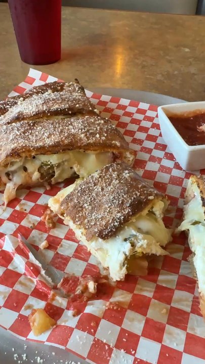 Lava Louie's - This Calzone crust is SO crispy! - Pizza Near Me - Oak Harbor, Washington