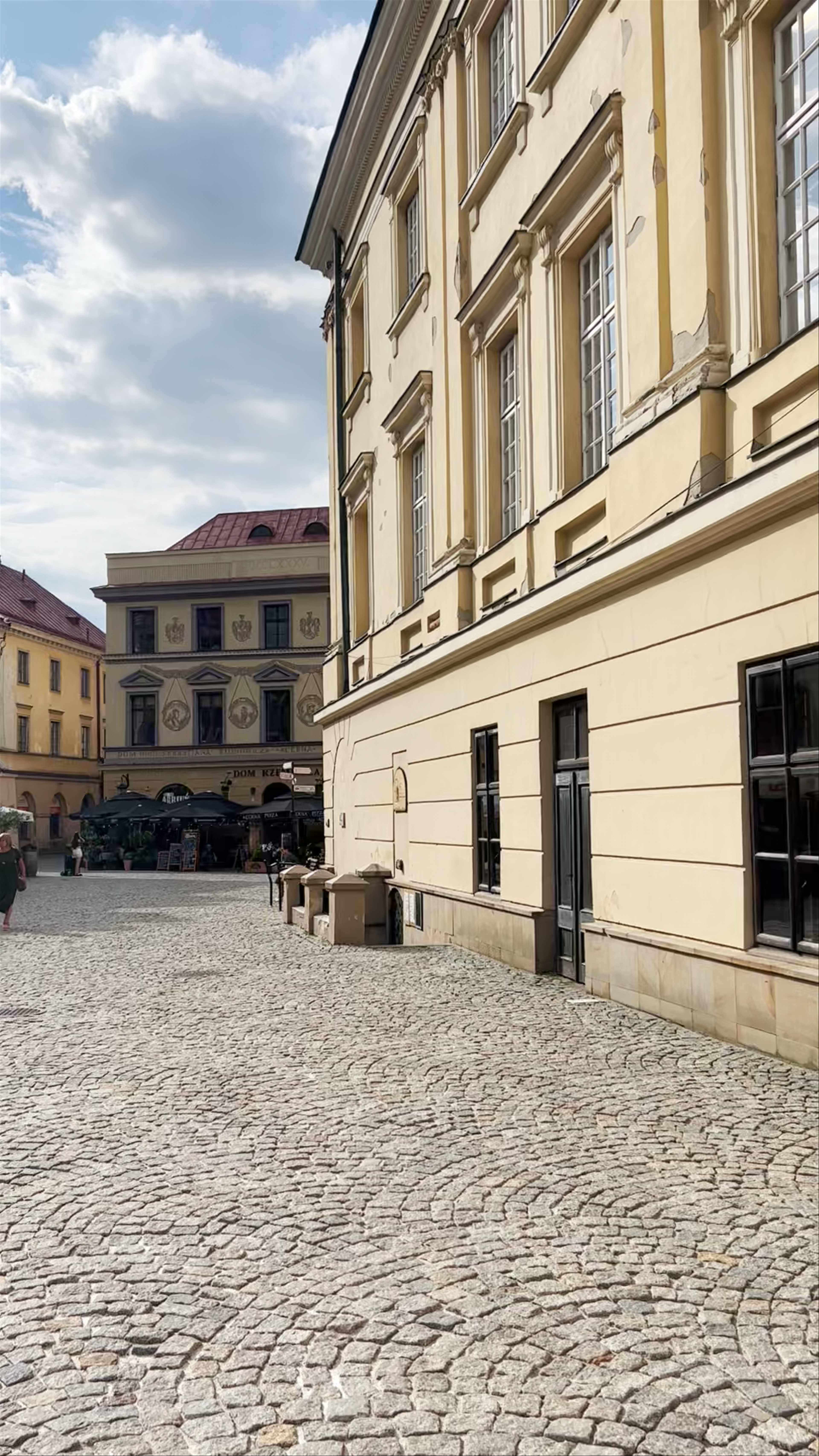 Charming Cobblestone Streets of Lubin Market Square