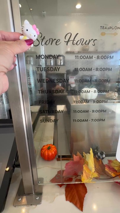 Teaspoon - Hours as of 10.28.25 - Bubble Tea Near Me - Burbank, California