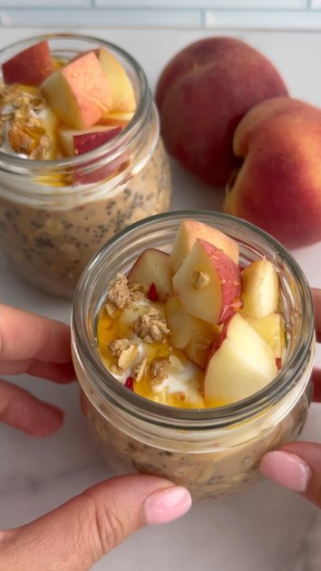 Peach Overnight Oats | alicelovesbreakfast