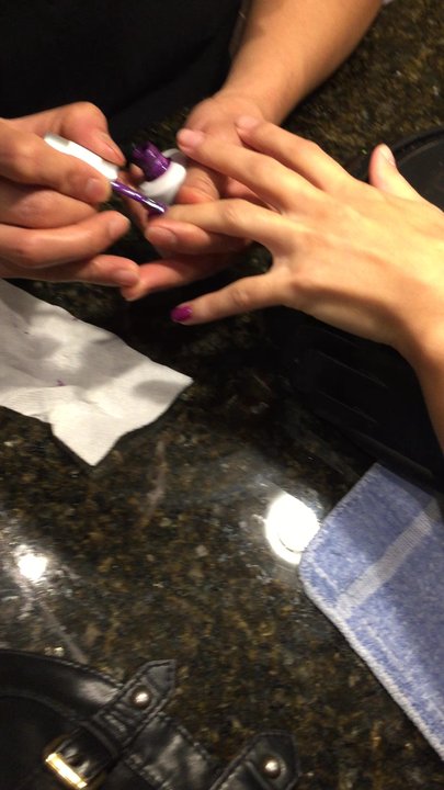 7 Nails and Spa - In the mist of getting her nails done - Nail Salons Near Me - Saint Paul, Minnesota