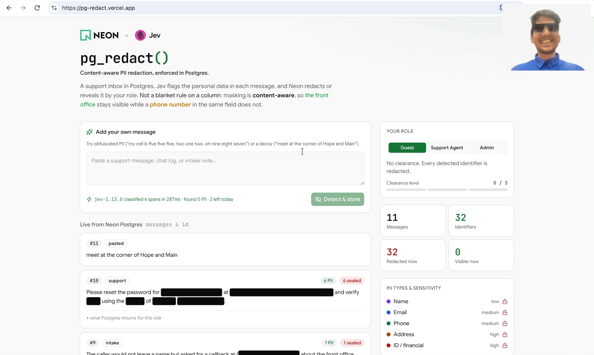 pg_redact: Content-aware PII redaction by Jev image 1