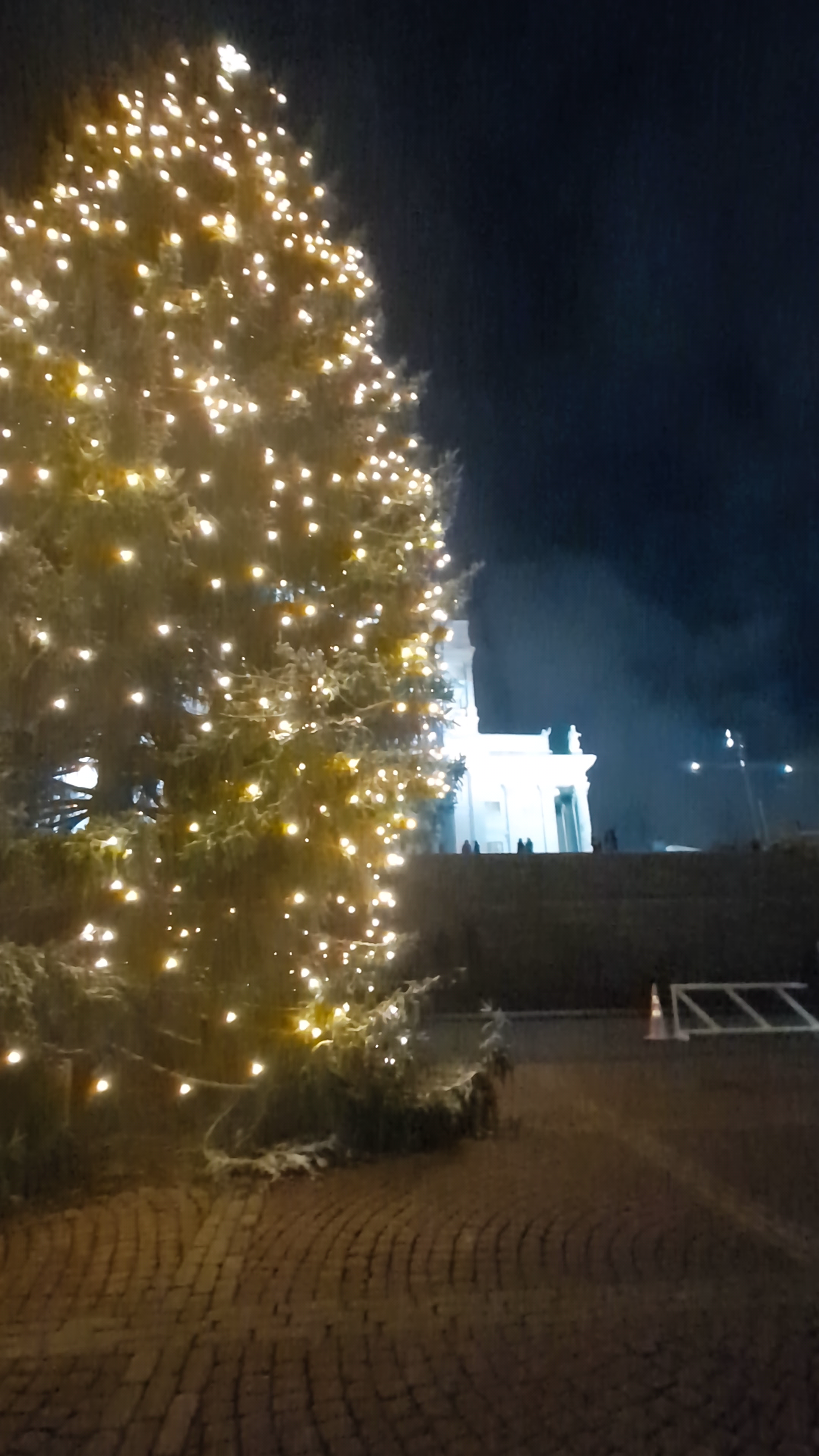 Magical Helsinki Cathedral Christmas Lights at Night