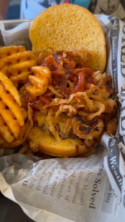The Committed Pig - Burger and waffle fries. - Breakfast & Brunch Near Me - Morristown, New Jersey