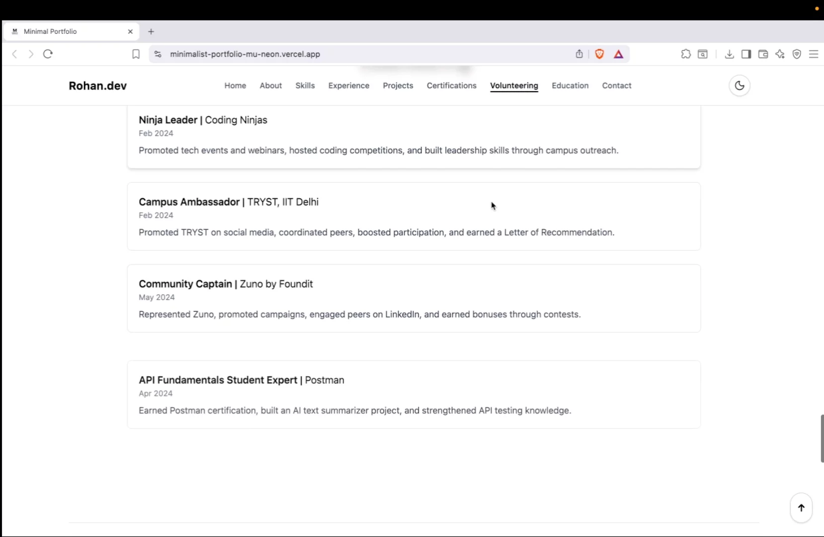 Minimal Portfolio image 1