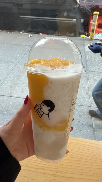 Hey Tea - Coconut Mango Boom - Bubble Tea Near Me - New York, New York