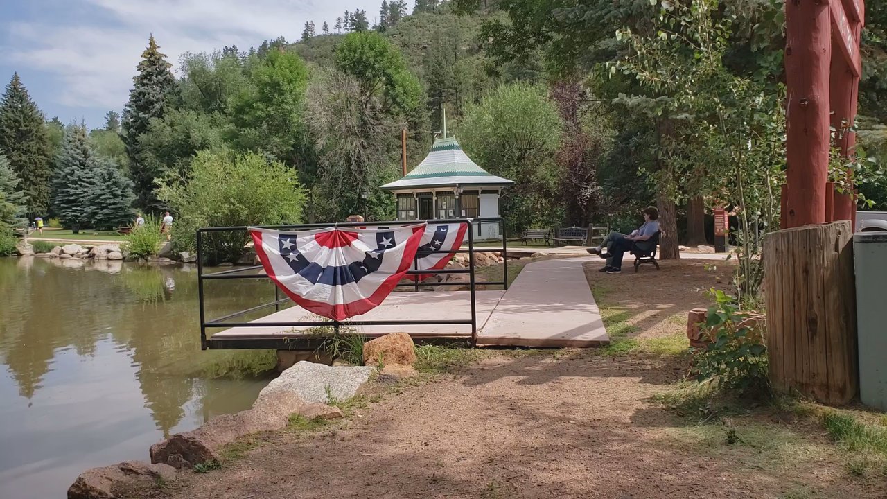 Pantry Restaurant - The Pond & Gazebo near The Pantry. - American Near Me - Green Mountain Falls, Colorado