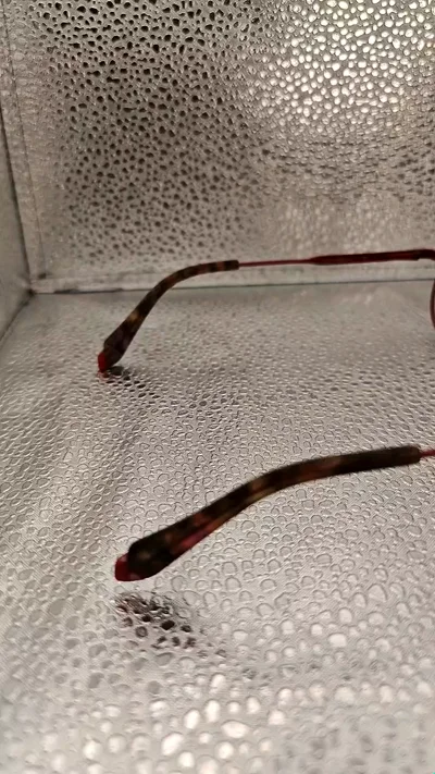 Round Red Semi-Rimless Eyeglasses | Vintage Nylor Frame with Tortoiseshell Tips | Unisex Glasses 44□23-140