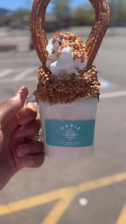 Paleteria Oasis - A delicious churro milkshake - Ice Cream & Frozen Yogurt Near Me - Santa Fe, New Mexico