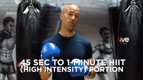 Elevated heavy bag HIIT intro