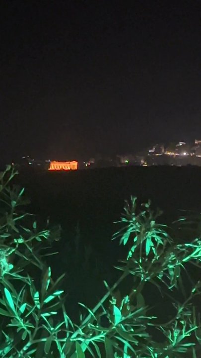 Kokalos - View from our table of the Temples illuminated. Dining al fresco - Italian Near Me - Agrigento, 82