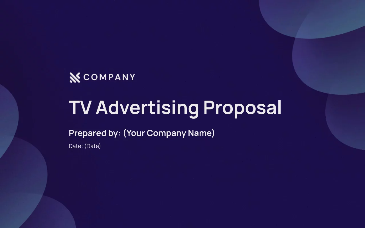 Preview of TV Advertising Proposal Template