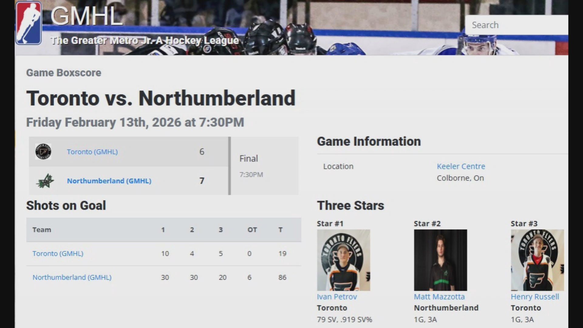 #86 Henry Russell - 1G 3A +3 and 3rd Star vs Northumberland 13 Feb 2026