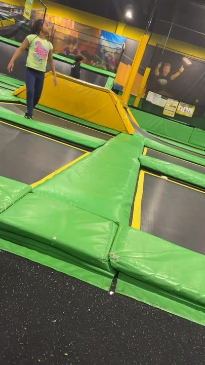 Launch Trampoline Park - Again walking in the mats.  Very unsanitary - Trampoline Parks Near Me - Howard Beach, New York