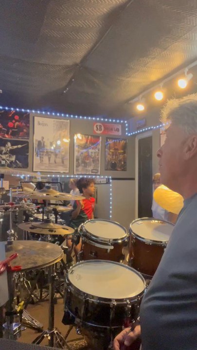 Barry Birmingham Drum Instructor - Teaching a new student name Max, coming along nicely. - Musical Instruments & Teachers Near Me - Santa Barbara, California