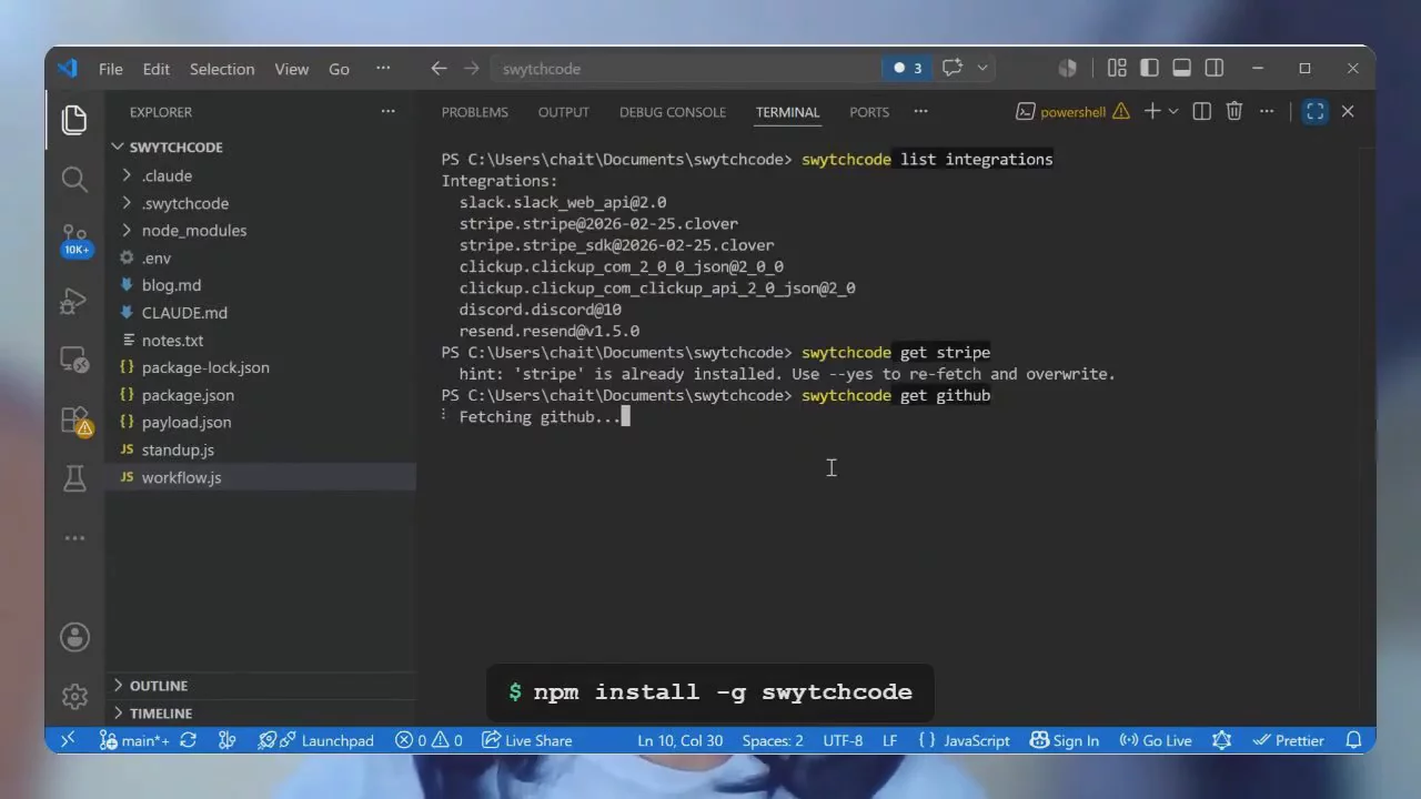 Swytchcode CLI image 1