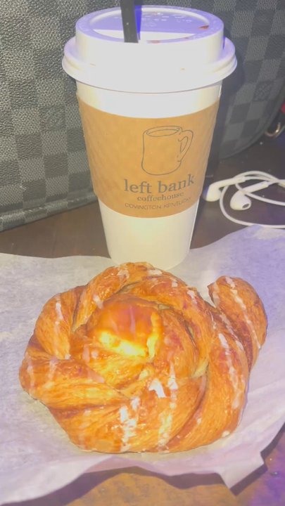 Left Bank Coffeehouse - Mocha coffe and a cheese danish - Coffee & Tea Near Me - Covington, Kentucky