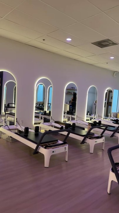 Squlpt Studio Pilates - This is the studio along with the red light therapy and vanity area! They truly did think of everything! - Pilates Near Me - Tracy, California