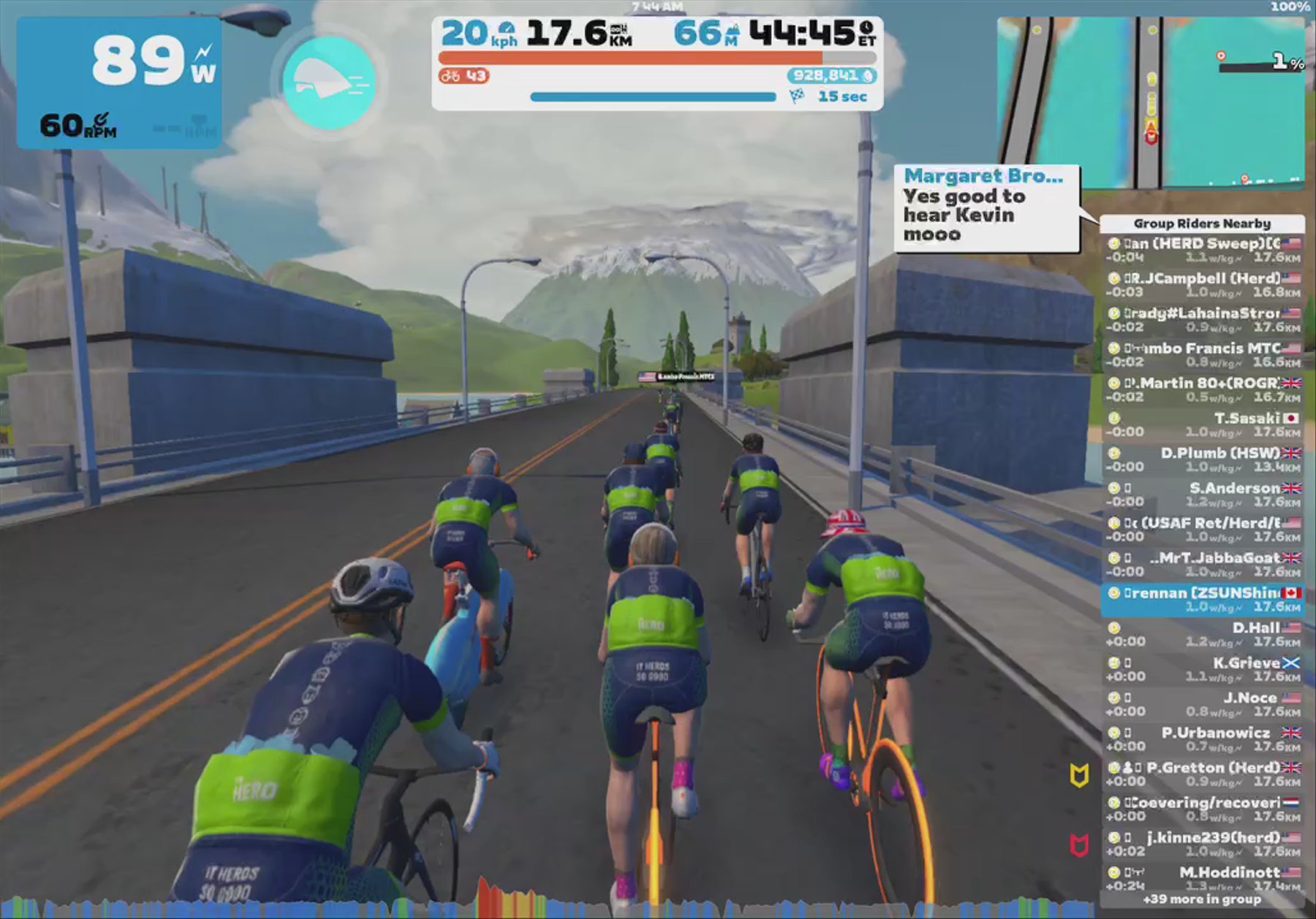 Zwift - Group Ride: The HERD Morning Ride (D) on Volcano Flat in Watopia