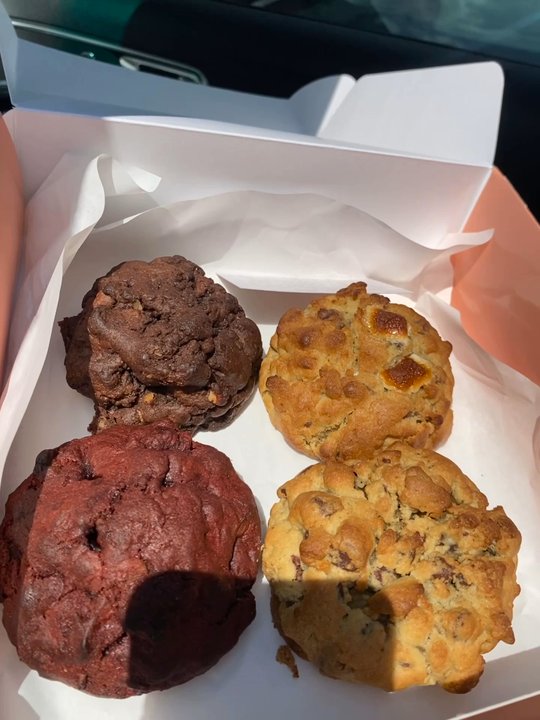 Milk Mustache - S'mores, Chocolate Chocolate Chip, Red Velvet Cream Cheese and Chocolate Turtle Pecan. - Desserts Near Me - Houston, Texas
